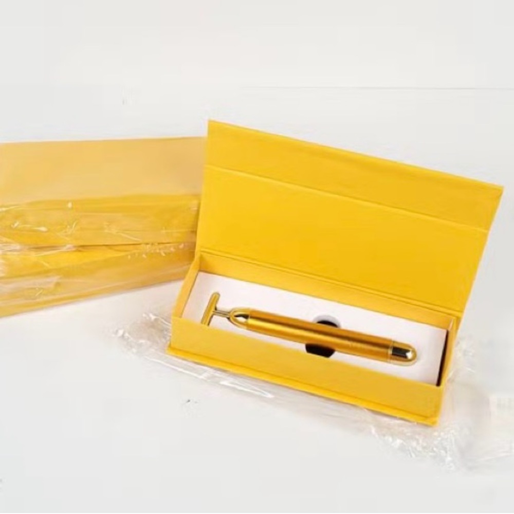 3 Vibrating Gold Facial Massager (New)